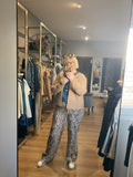Pantalon large avec imprimé animal Geisha