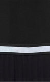 Robe noir mi-longues avec Col en V 142886
